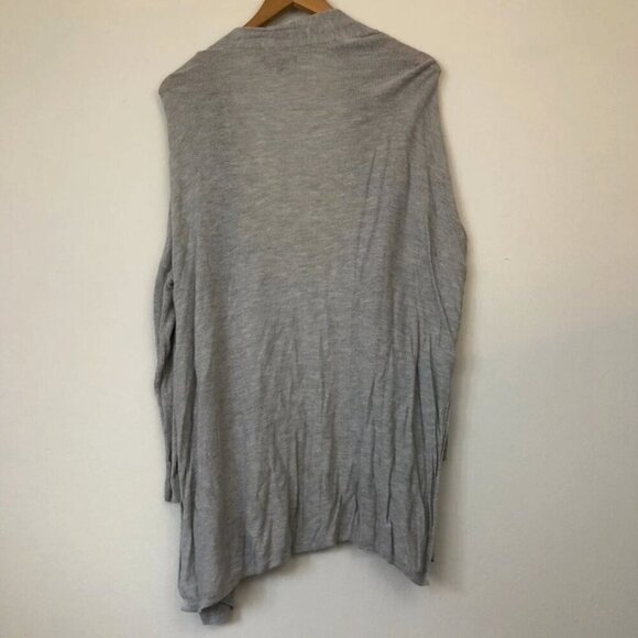 KENNETH COLE NEW YORK Gray Open Front Lightweight Long Cardigan Sweater Medium - Picture 10 of 13